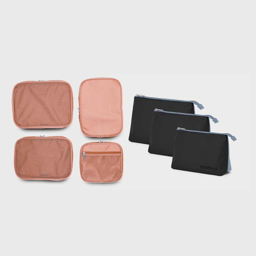 ‍Pink Sand Packing Pods / Black & Slate Essentials Pouches (100% off)