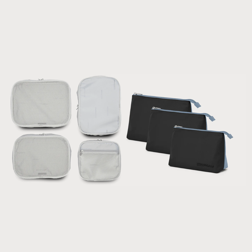 ‍Classic Grey Packing Pods / Black & Slate Essentials Pouches (100% off)