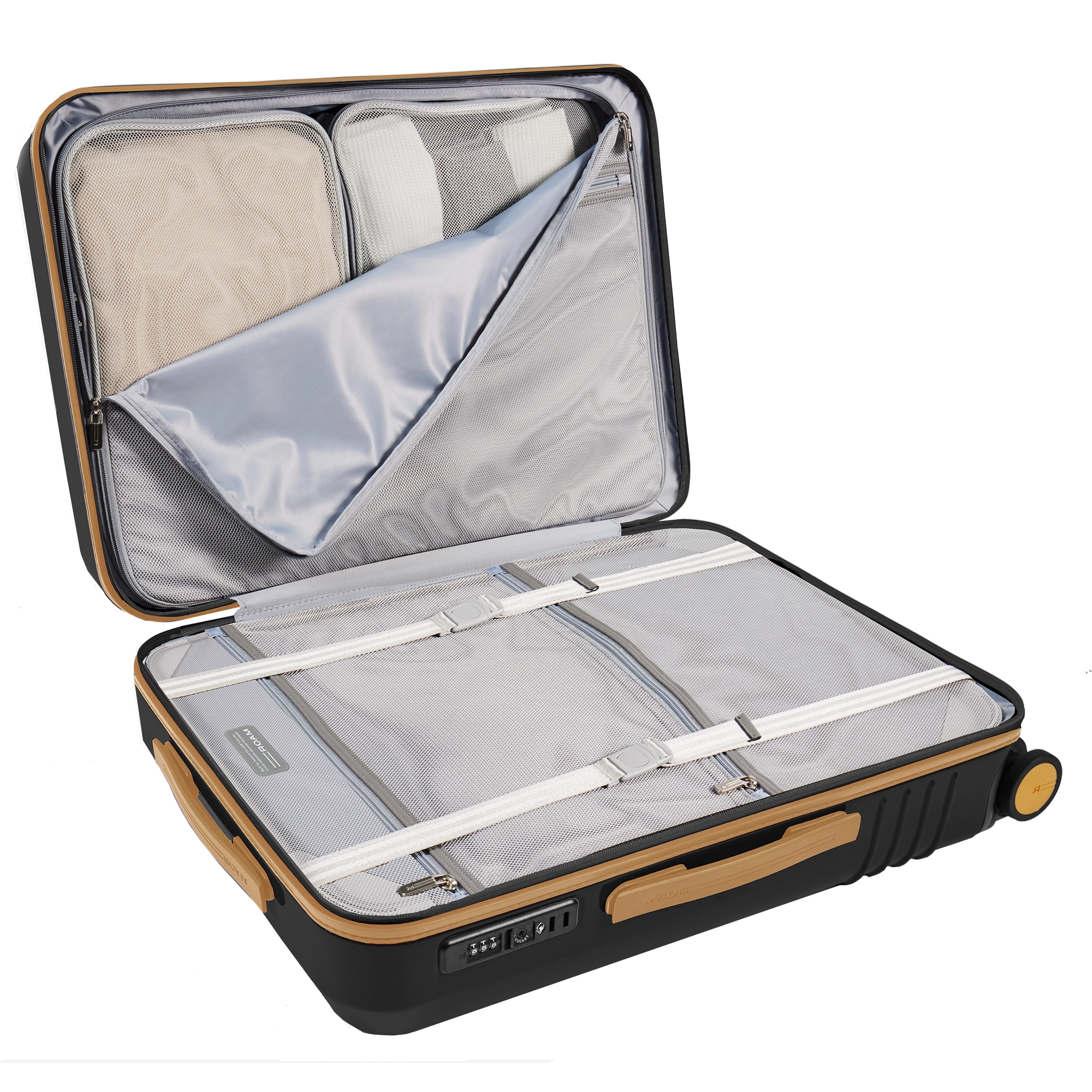 Compression boards allow you to pack more and stay wrinkle free.