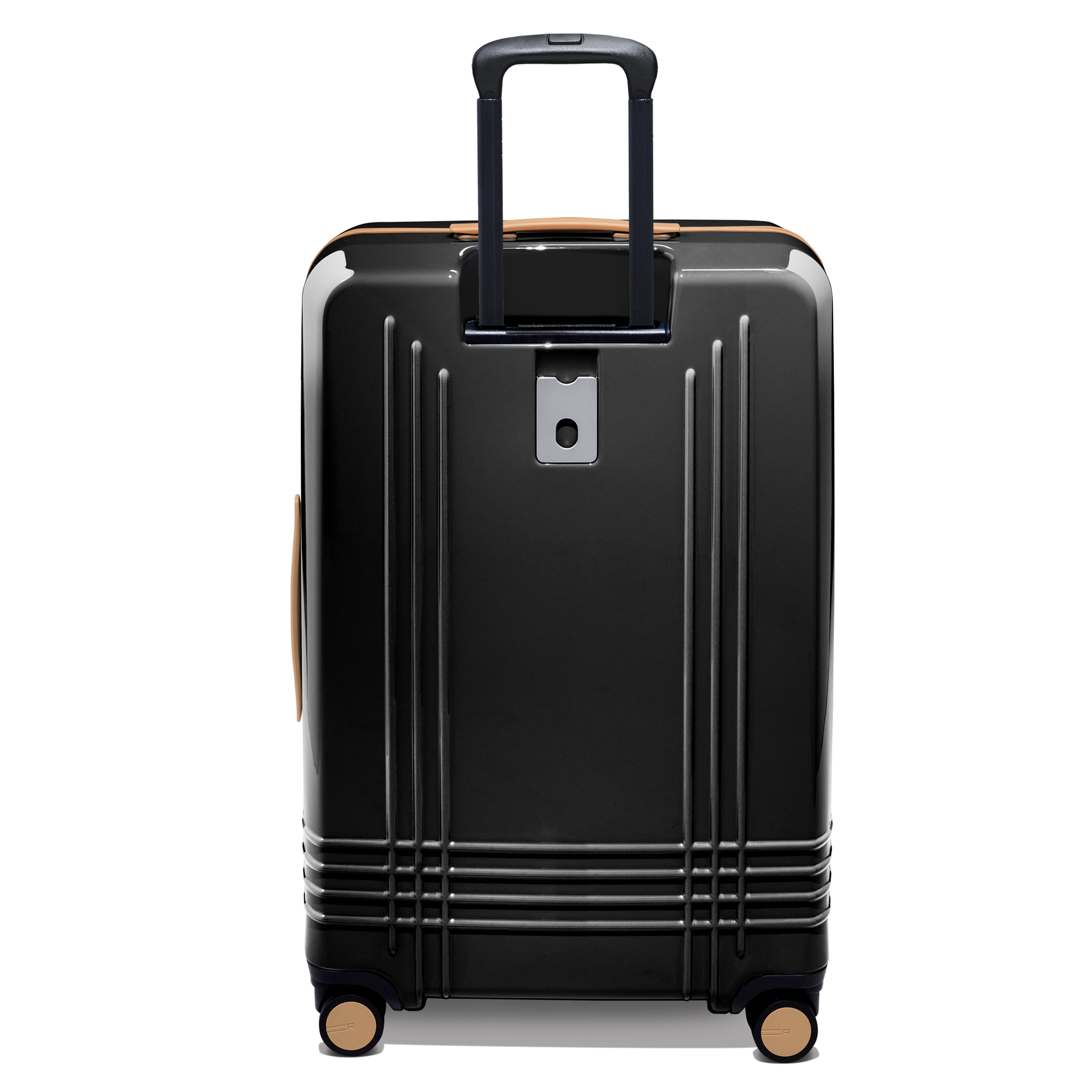 Every bag comes with the option for a free monogram on the ID plate which contains a slot for your contact information.