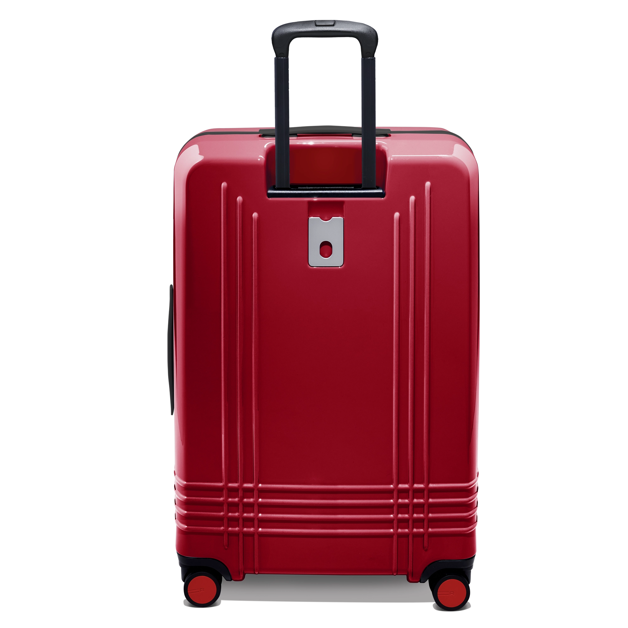 Every bag comes with the option for a free monogram on the ID plate which contains a slot for your contact information.